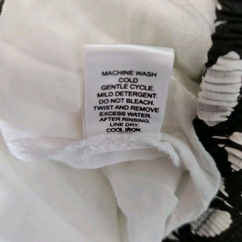 Cato Women's Skirt Pullon Black White asymetrical hem XL elastic waist lined - Picture 10 of 12